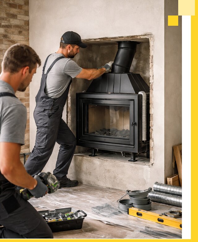 Установка каминных топок в Наро-Фоминске: монтаж, подключение