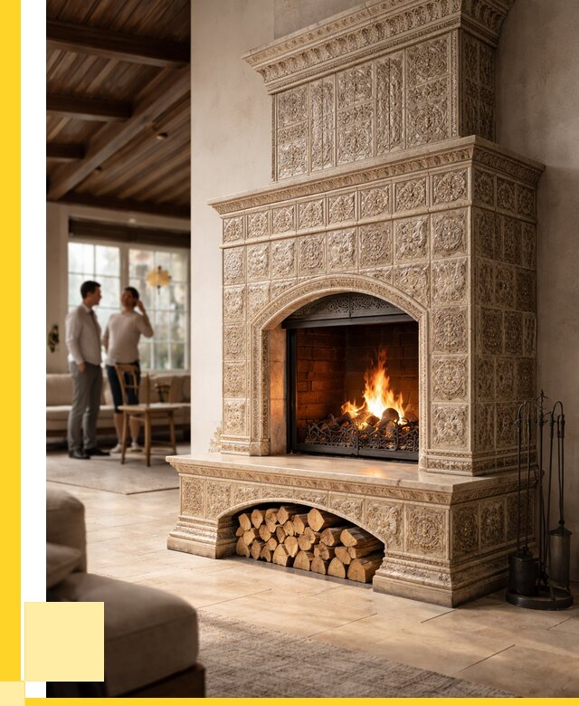 Купить изразцовый камин в Наро-Фоминске от 256125 р. | ЭриданНр-