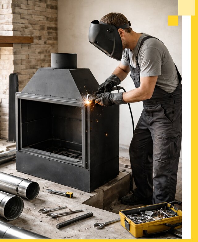 Продажа и установка металлических каминов в Наро-Фоминске под ключ