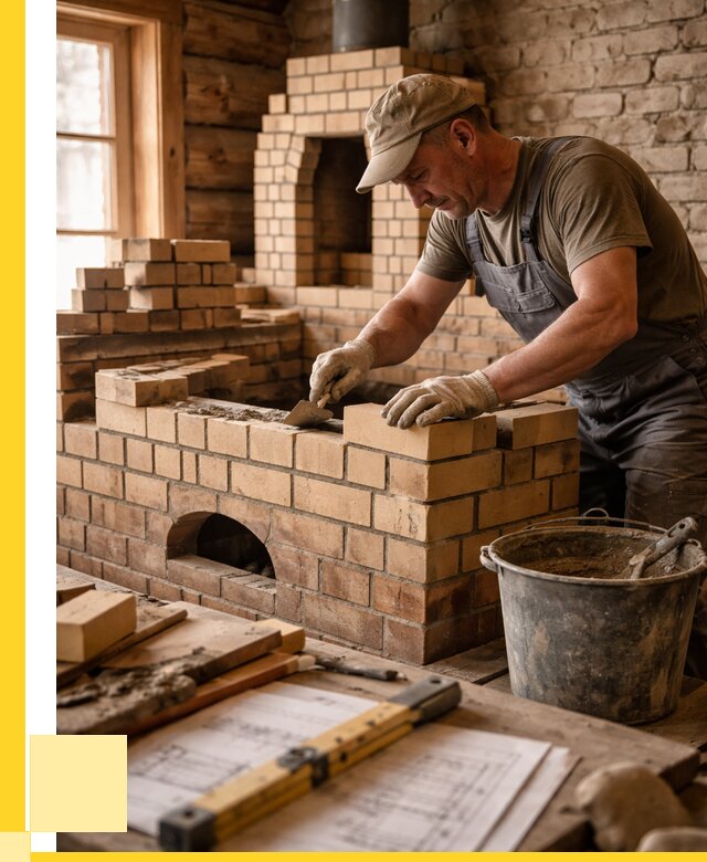 Кладка печей из кирпича в Наро-Фоминске цены от 30735 р. - ЭриданНр-