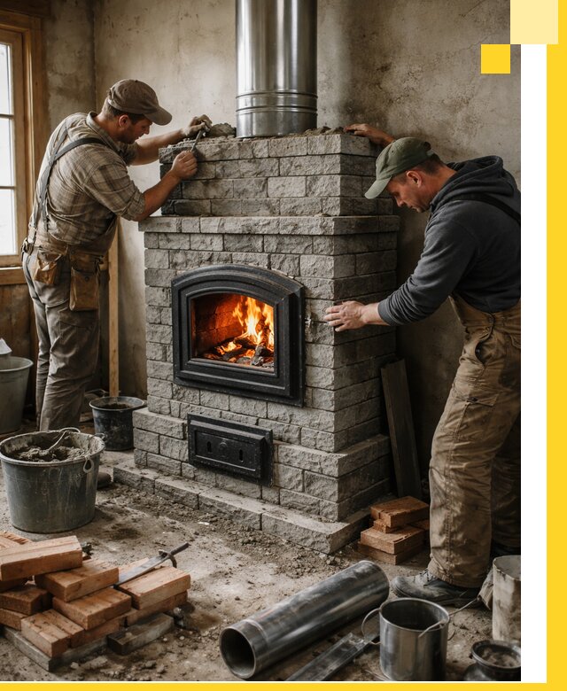 Производство, поставка и монтаж дровяных печей в Наро-Фоминске