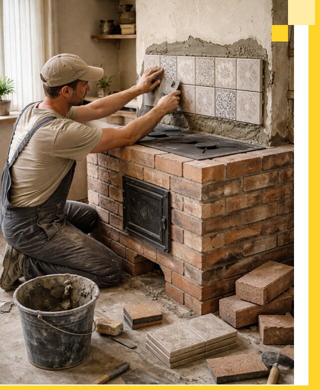 Печи с плитой на заказ монтаж гарантия и сервис в Наро-Фоминске