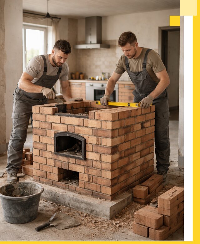 Установка и монтаж печей в частном доме в Наро-Фоминске под ключ