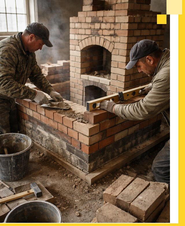 Изготовление и монтаж печей и каминов из кирпича в Наро-Фоминске