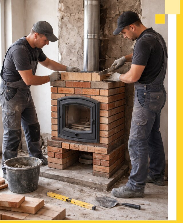 Монтаж печи камина под ключ в Наро-Фоминске с гарантией и пусконаладкой