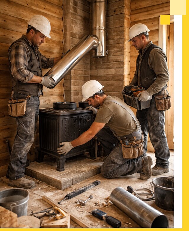 Профессиональный монтаж банных печей и дымоходов в Наро-Фоминске