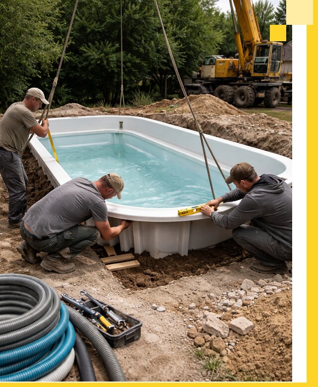 Установка и монтаж композитных бассейнов под ключ в Наро-Фоминске