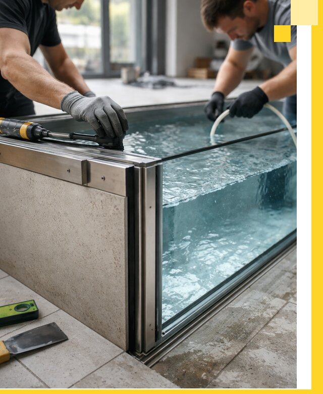 Проектирование и монтаж стеклянных бассейнов в Наро-Фоминске