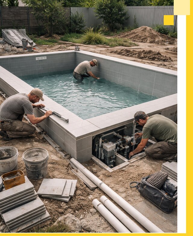 Строительство и монтаж бассейнов для дачи под ключ в Наро-Фоминске