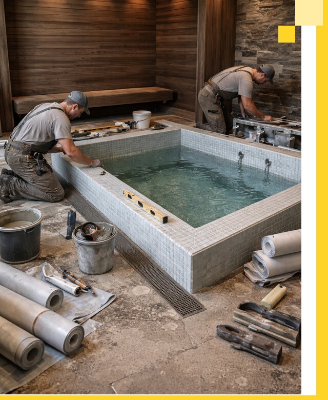 Установка и строительство бассейнов для сауны в Наро-Фоминске