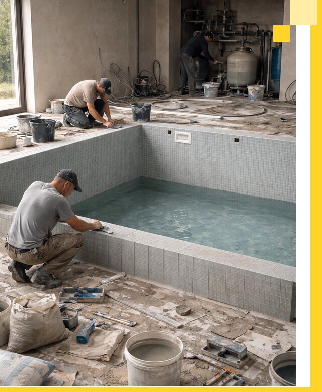 Строительство и монтаж бассейнов в помещении в Наро-Фоминске