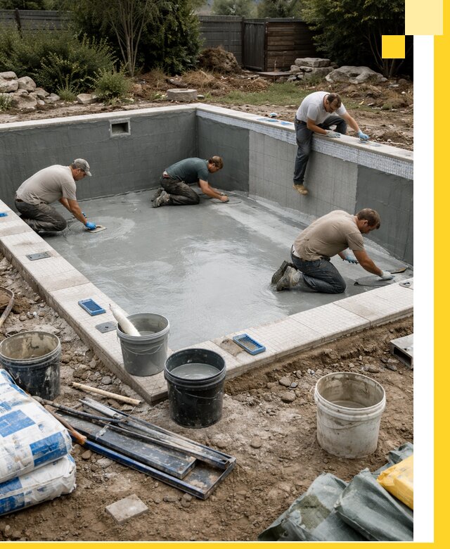 Изготовление и монтаж чаши бассейна под ключ в Наро-Фоминске