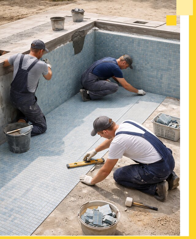 Укладка и установка плитки для бассейнов под ключ в Наро-Фоминске