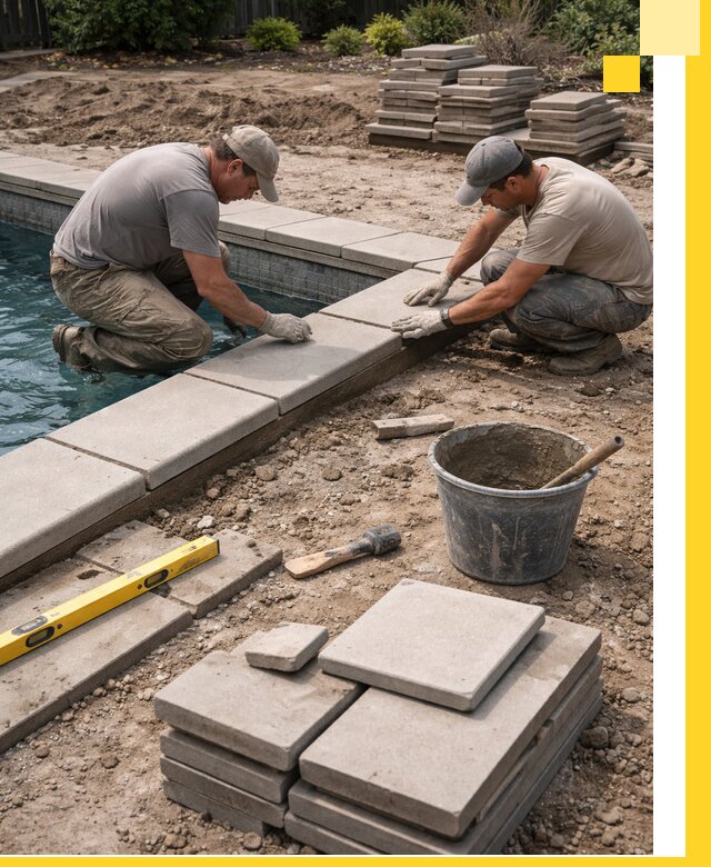 Установка и изготовление копингового камня для бассейнов в Наро-Фоминске