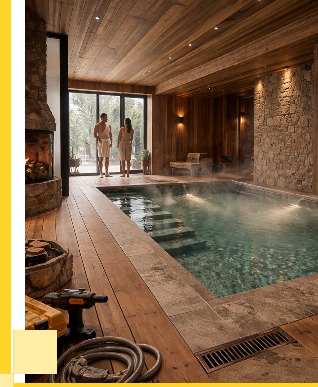 Проекты бань с бассейном под ключ в Наро-Фоминске от 76838 р., ЭриданНр-