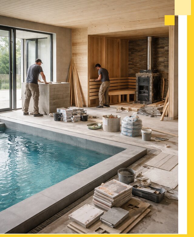 Проектирование и строительство бань с бассейном в Наро-Фоминске