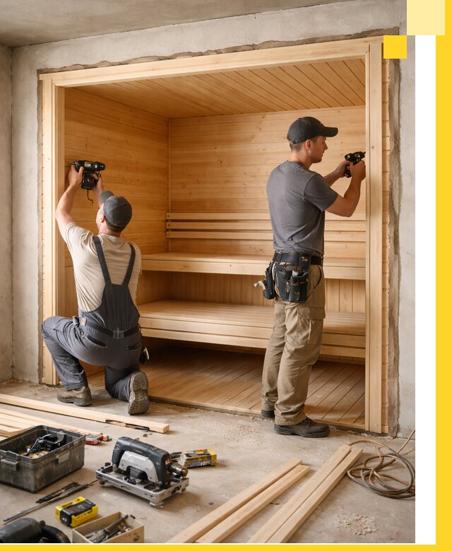 Монтаж саун под ключ в Наро-Фоминске — проектирование и установка