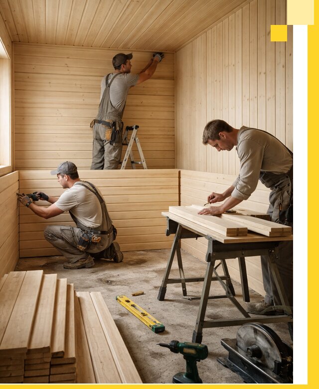 Обшивка саун в Наро-Фоминске из натуральной древесины под ключ