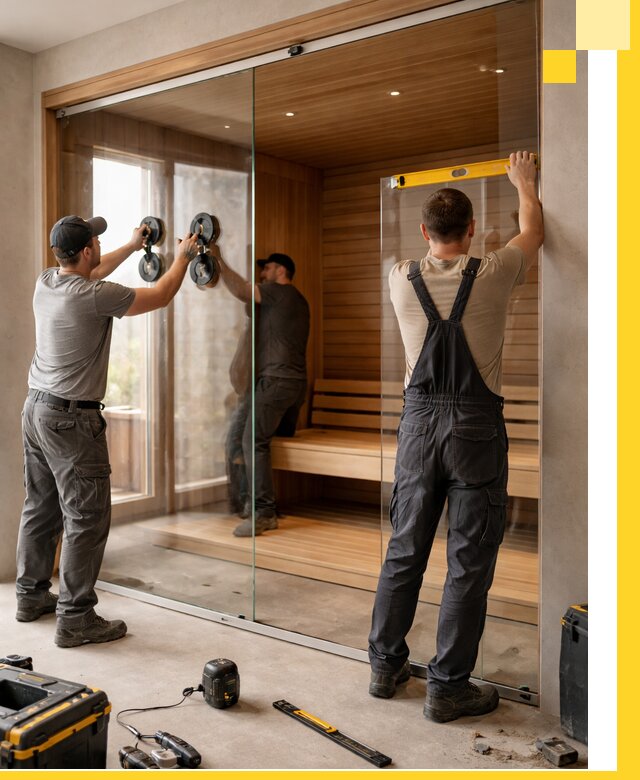 Производство и монтаж стеклянных саун под ключ в Наро-Фоминске