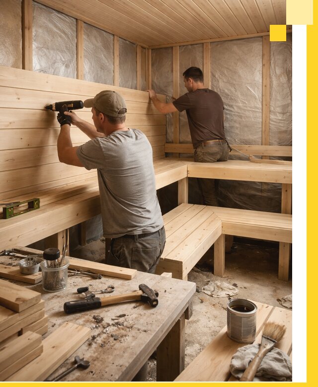 Профессиональная отделка бань и саун под ключ в Наро-Фоминске