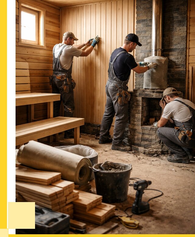 Ремонт бань под ключ в Наро-Фоминске от 46103 р. | ЭриданНр-