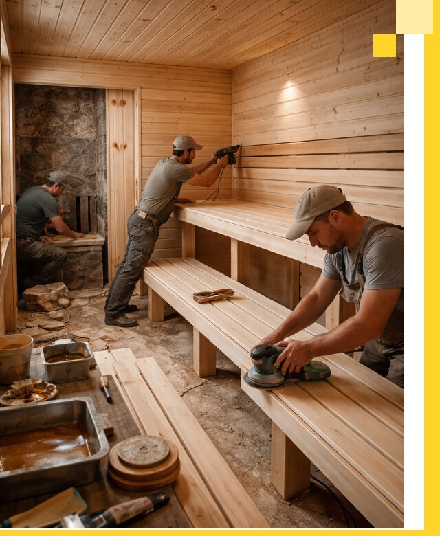 Профессиональная отделка бань в Наро-Фоминске под ключ, с гарантией