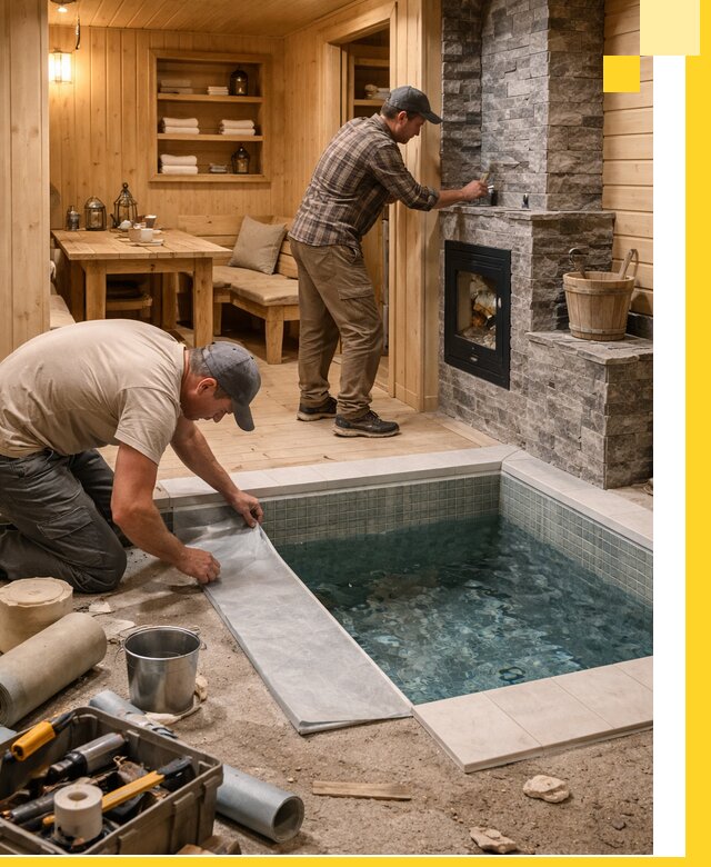 Строительство бань с комнатой отдыха под ключ в Наро-Фоминске