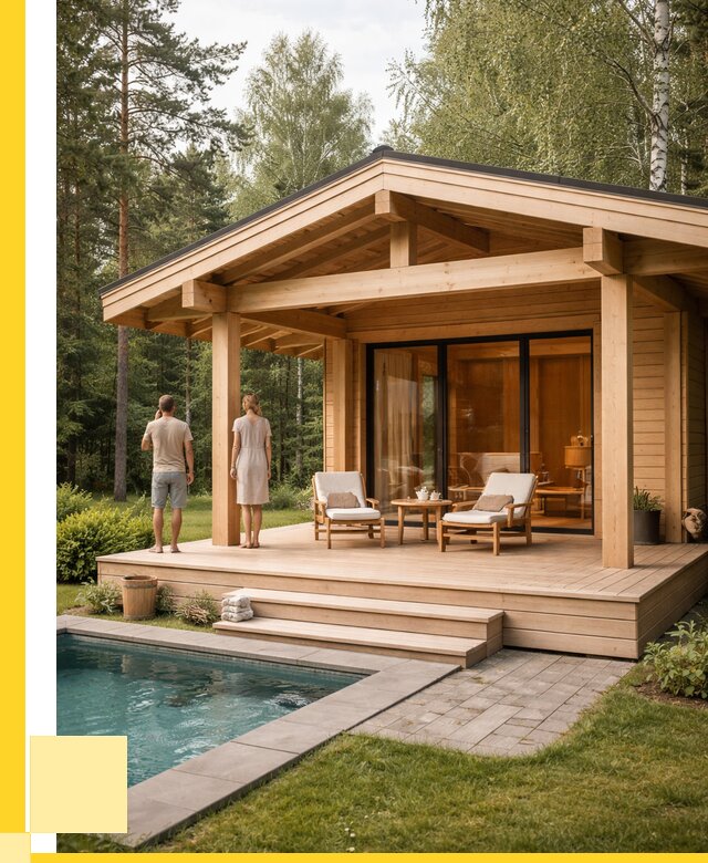 Бани с террасой под ключ в Наро-Фоминске от 614700 р. | ЭриданНр-