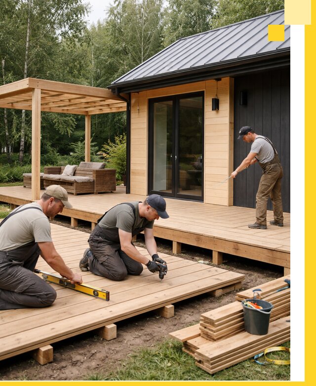 Строительство бань с террасой и бассейном под ключ в Наро-Фоминске