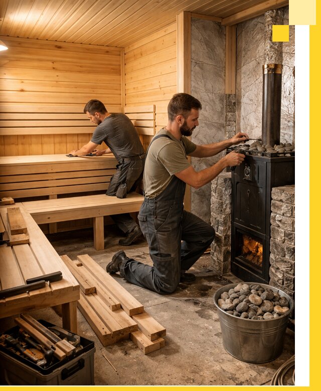 Дизайн и строительство интерьеров бань под ключ в Наро-Фоминске