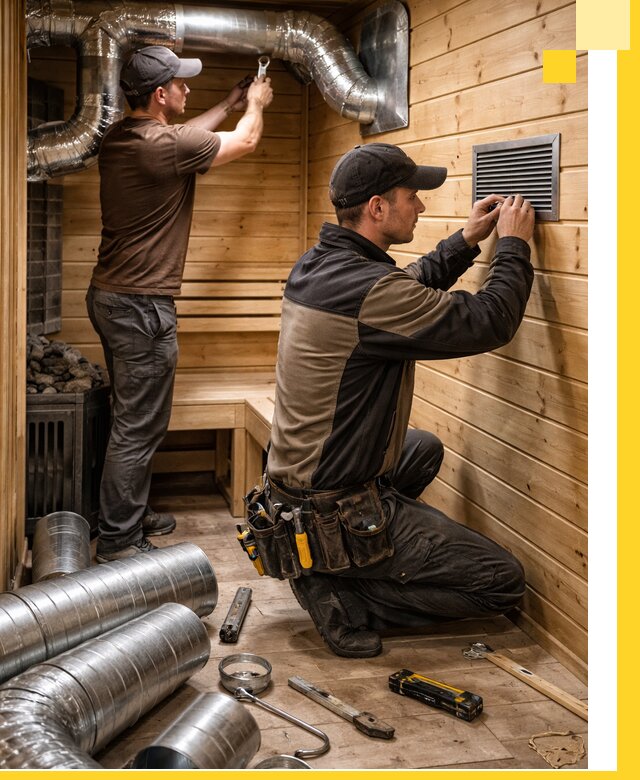 Проектирование и монтаж вентиляции бани в Наро-Фоминске под ключ