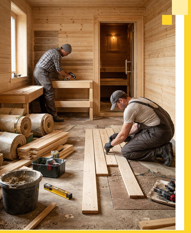 Индивидуальный проект бани с комнатой отдыха под ключ в Наро-Фоминске