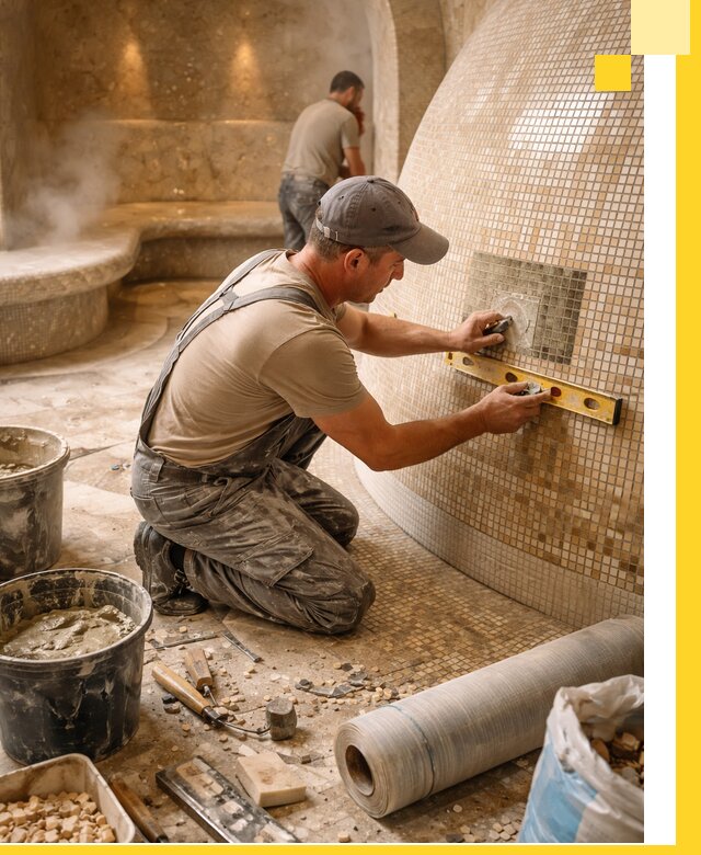 Хамам под ключ в Наро-Фоминске: проектирование, строительство, отделка