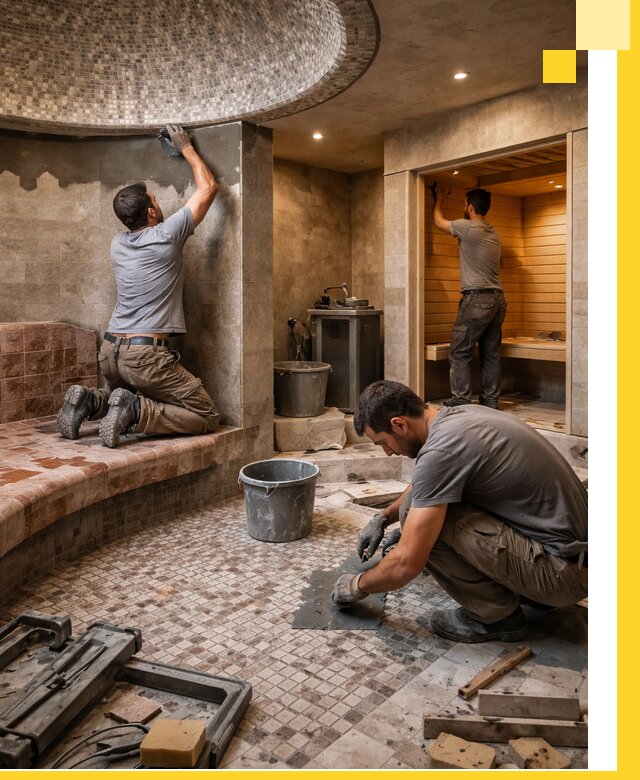 Проект и строительство хамама бани и сауны под ключ в Наро-Фоминске