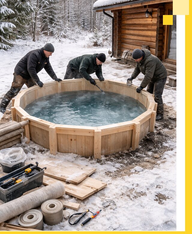 Изготовление и установка ледяных купелей под ключ в Наро-Фоминске